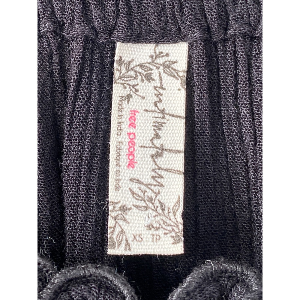 Free People Intimately Ella Bodysuit XS Black Embroidery Off Shoulder Whimsigoth - Picture 11 of 13